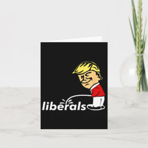 Cartão Trump Anti Liberal Donald Trump Piscando Liberal