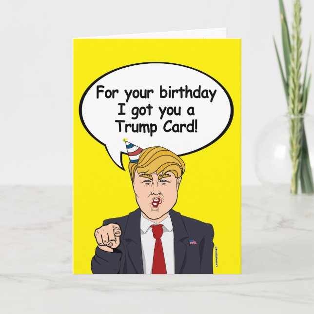 Cartão Trump Birthday Card - Para o seu aniversário eu te (Frente)