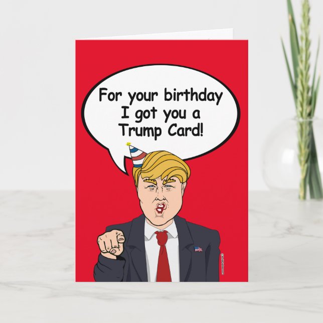 Cartão Trump Birthday Card - Para o seu aniversário eu te (Frente)