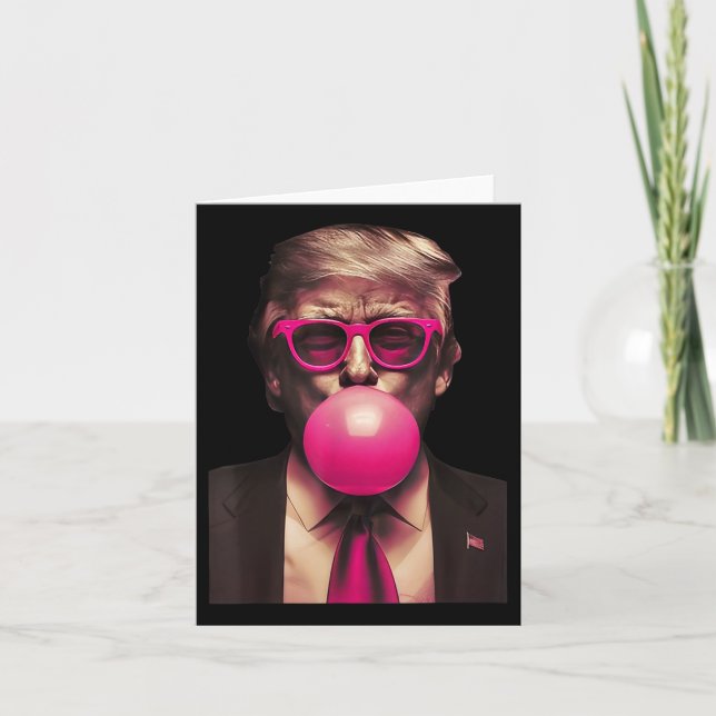 Cartão Trump Bubble Gum Funny (Frente)