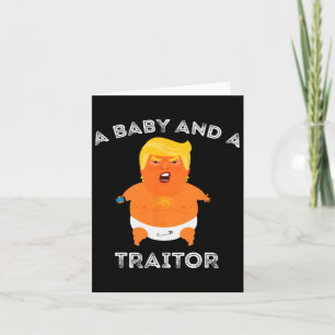 Cartão Trump Byby E Um Traidor Funny Trump Presidente