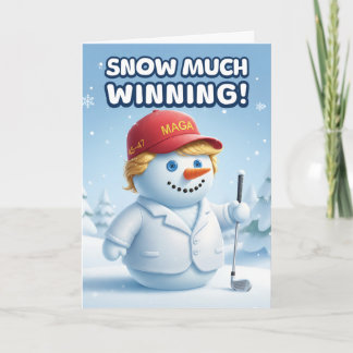 Cartão Trump Christmas Card | Snowman Trump