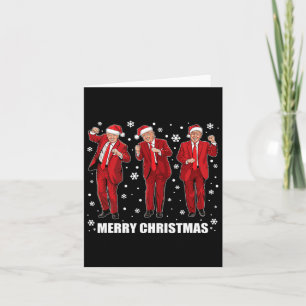Cartão Trump Christmas Pajama Funny Trump Dance Usa 47th