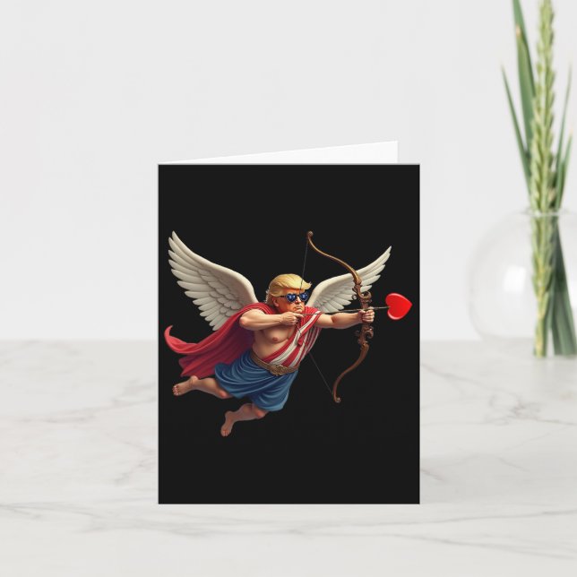 Cartão Trump Coração Engraçado do Dia dos Namorados  (Frente)