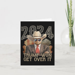 Cartão Trump Cowboy Western Pai leva América Ck