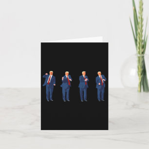 Cartão Trump Dance Funny Pro Trump 2024 Vote Trump Presid