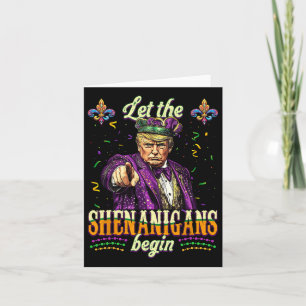 Cartão Trump Deixou Os Shenanigans Começar Homens Mardi G