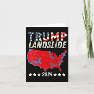 Cartão Trump Deslize 2024 Mapa Eleitoral Trump Vencedor (