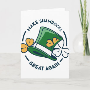 Cartão Trump Dia de São Patrício - Faça Shamrocks Grande