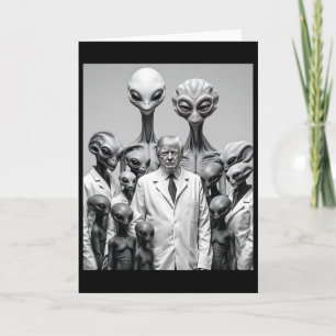 Cartão Trump Divertido Com Conspiração De Alienígenas Ext