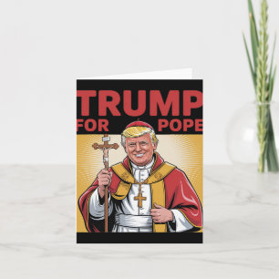Cartão Trump Divertido Para A República Vaticano Católica