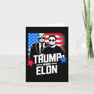 Cartão Trump E Elon 2024 Eleição Presidencial Americana