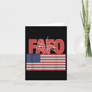 Cartão Trump Fafo, Funny Fafo Trump American Flag
