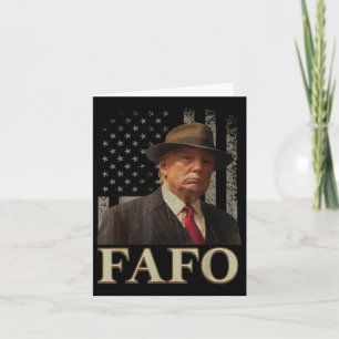 Cartão Trump Fafo, Funny Fafo Trump American Flag _1