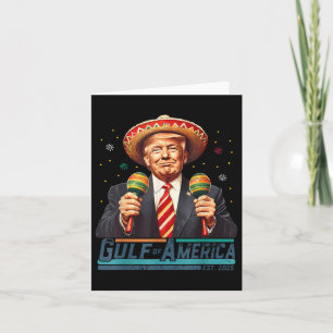Cartão Trump Golfo Do México Da América Dos Eua No Leste