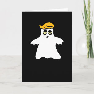 Cartão Trump Hair Ghost Halloween Costume Cute Hilariary