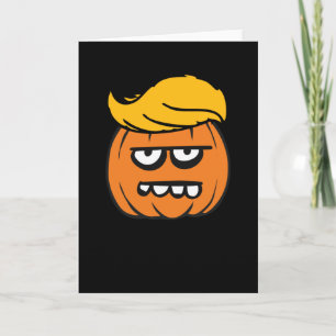 Cartão Trump Hair Pumpkin Halloween Costume Cute
