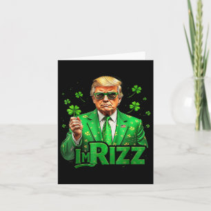 Cartão Trump Im Rizz St PattyDay Shirt Day
