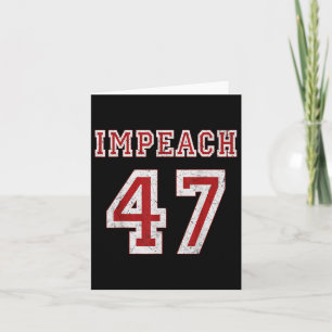 Cartão Trump Impeach 47 Anti Trump 8647 Presidente - Pret