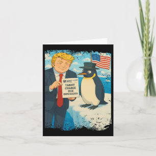 Cartão Trump Impõe Política Pautal De Animes Pinguins Mem