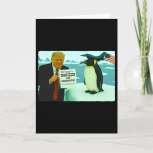 Cartão Trump Impõe Tarifa Sobre o Pinguim Política Irônic