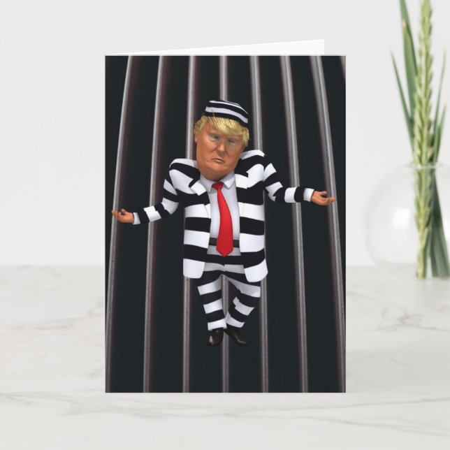 Cartão Trump in Prison Wear Greeting Card (Frente)