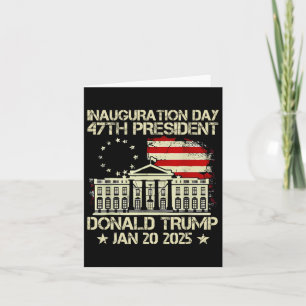 Cartão Trump Inauguration Day 2025 47th Presidente dos Es