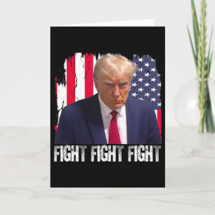Cartão Trump Luta Luta Luta Bandeira Americana Donald Tru