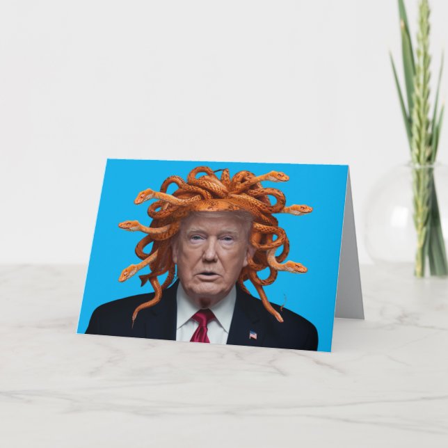 Cartão Trump Medusa Greeting Card (Frente)