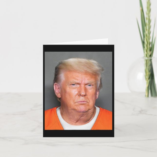 Cartão Trump Mug Shot 1 (Frente)