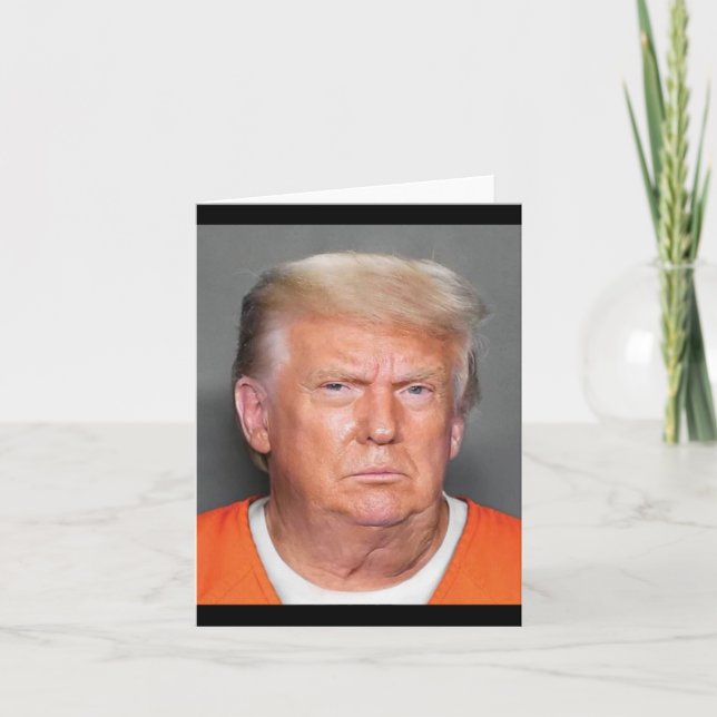 Cartão Trump Mugshot (Frente)