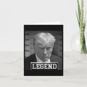 Cartão Trump Mugshot Funny Donald Trump Legenda