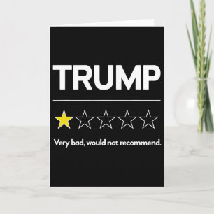 Cartão Trump Muito D Não Recomendaria Eleição Engraçado A
