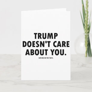Cartão Trump Não Se Importa Com Você