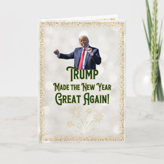 Cartão Trump New Year's Card | Funny Trump Card