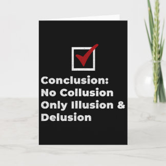 Cartão Trump No Collusion Mueller Report Vintage Men Wome