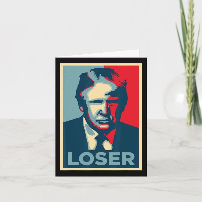Cartão Trump Obama Hope Poster Loser (Frente)