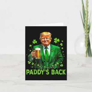 Cartão Trump Paddy's Ck Dia de São Patrício Irish Shamroc