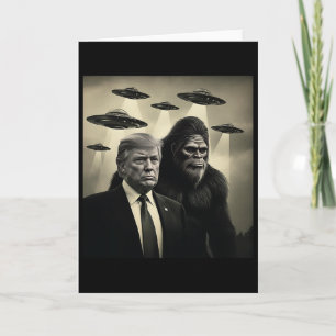 Cartão Trump Pé Grande Ufo Encontro Alienígena Conspiraçã