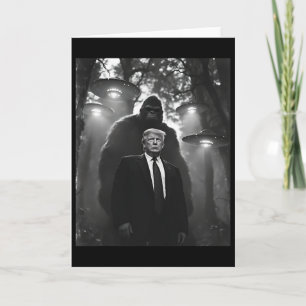 Cartão Trump Pé Grande Ufo Encontro Alienígena Invasão Ua
