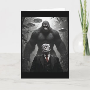 Cartão Trump Pé Grande Ufo Encontro Alienígena Visitação