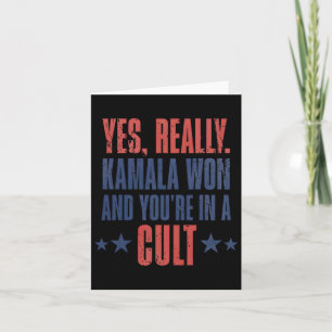 Cartão Trump Perdeu Kamala Won Você está em um Culto