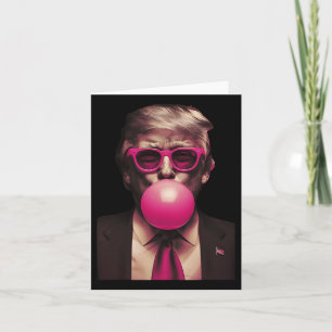 Cartão Trump Pink Bubblegum Engraçado