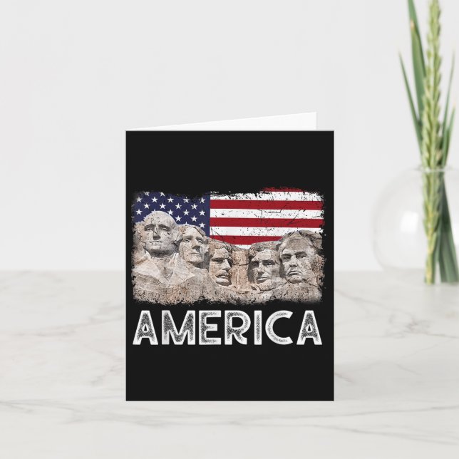 Cartão Trump Presidente 45º Rushmore Monte Bandeira Ameri (Frente)
