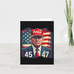 Cartão Trump Presidente 45-47 Mega Sinalizador Americano