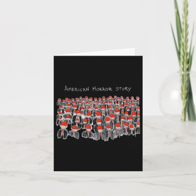 Cartão Trump Presidente Usa Flag Halloween Story (Frente)