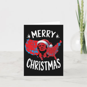 Cartão Trump Red Election Map Merry Christmas Trump Winne