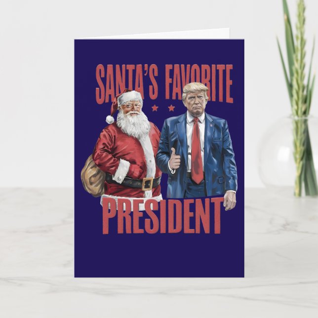 Cartão Trump Santa's Favorite President Christmas Card (Frente)