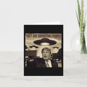 Cartão Trump Selfie Ufo Abdução de Alienígenas