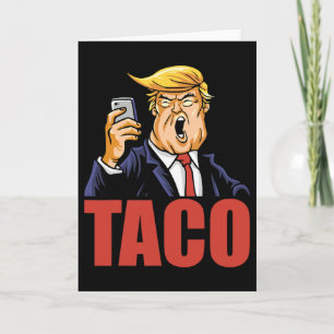 Cartão Trump Sempre Desiste Piada Engraçada do Taco Retro